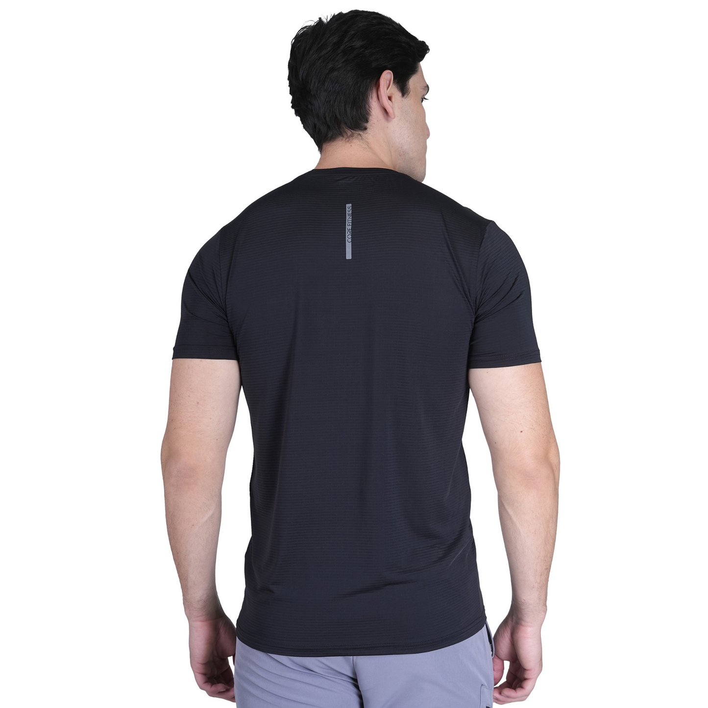 MUSCLE ENHANCER BLACK T SHIRT