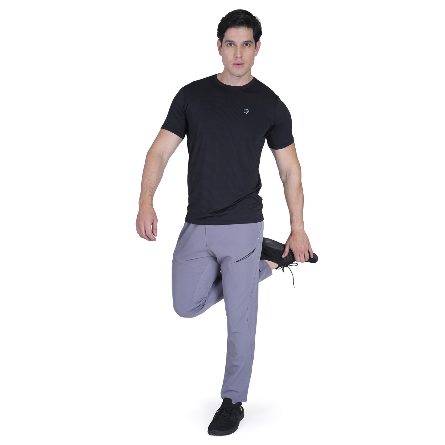 MUSCLE ENHANCER BLACK T SHIRT