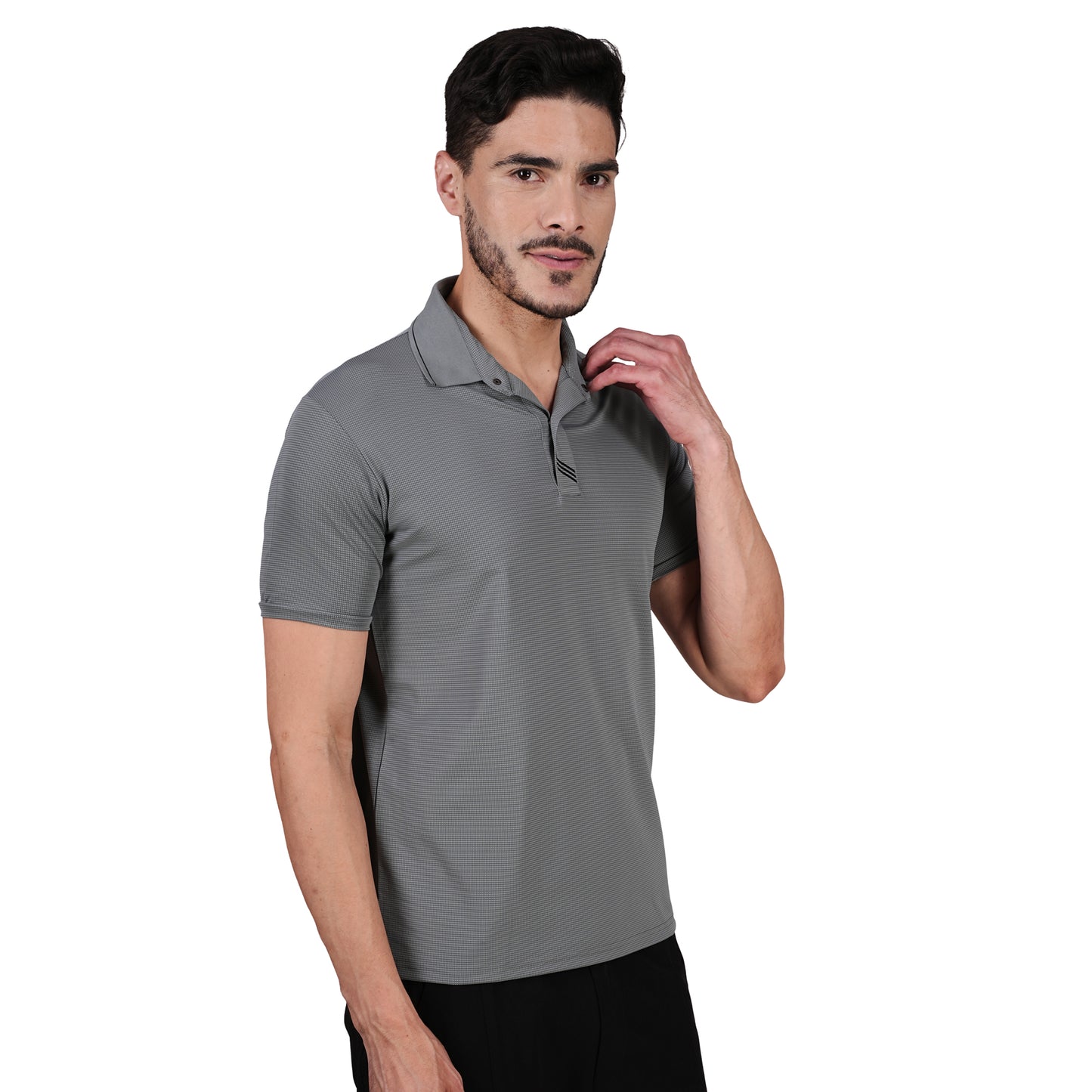 DRY ACTIVE POLO TEE L.GREY