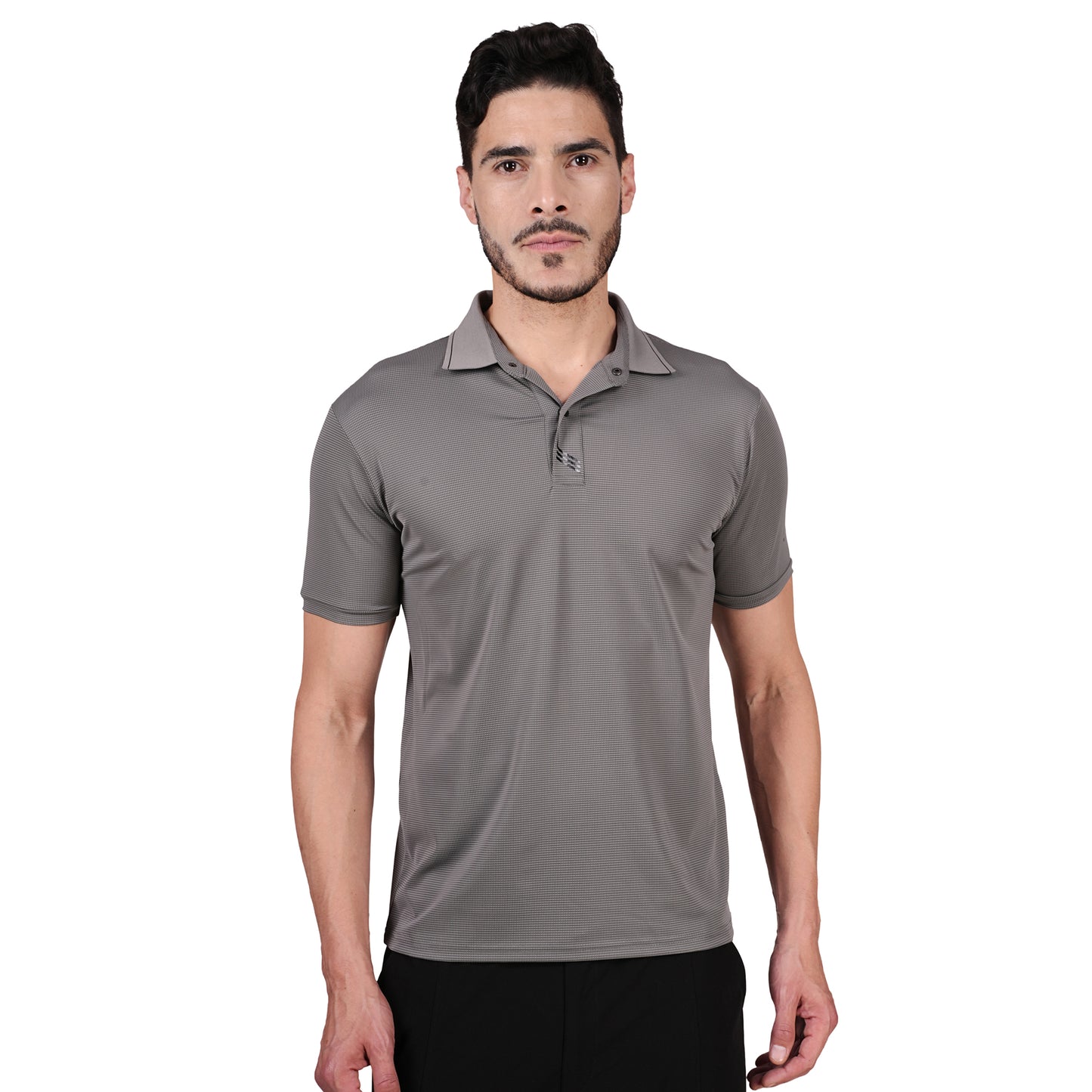 DRY ACTIVE POLO TEE M GREY