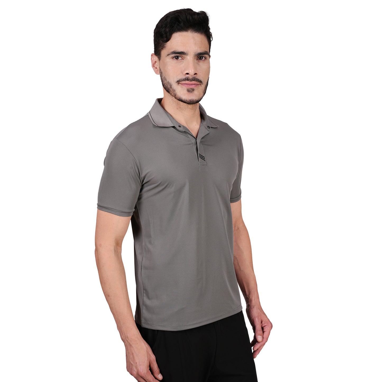DRY ACTIVE POLO TEE M GREY