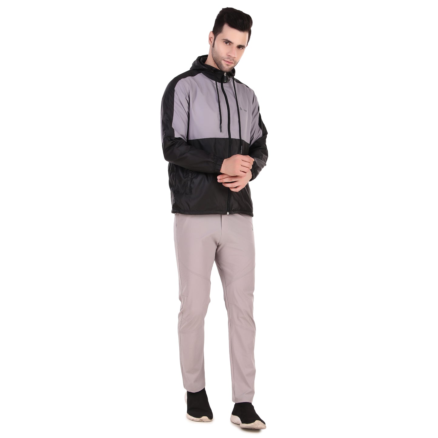 Wind Cheater Black & Grey