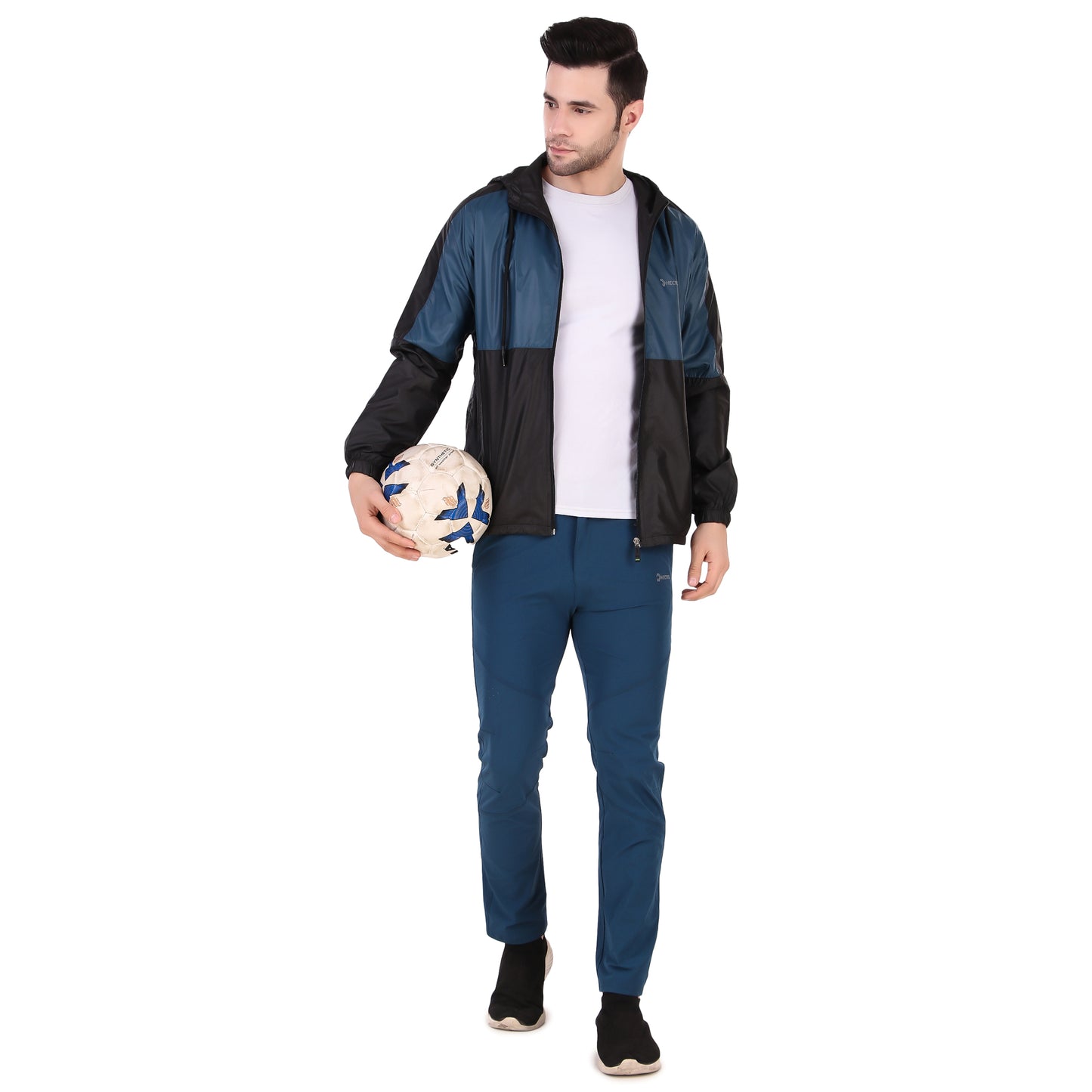 Wind Cheater Black & Blue