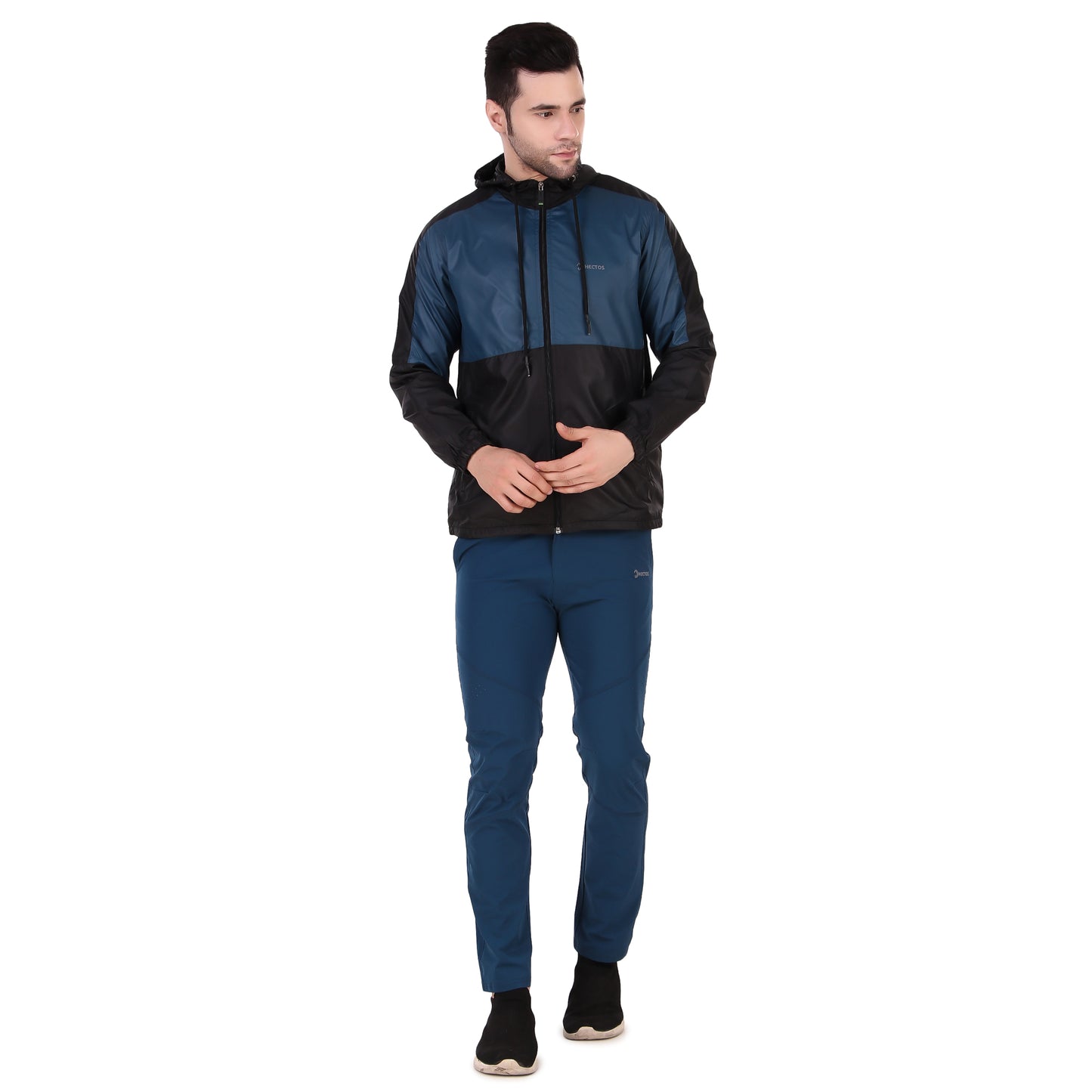 Wind Cheater Black & Blue