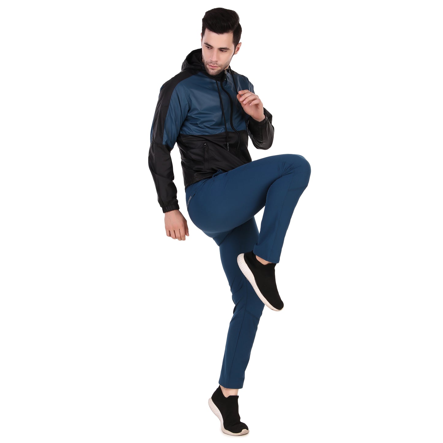 Wind Cheater Black & Blue