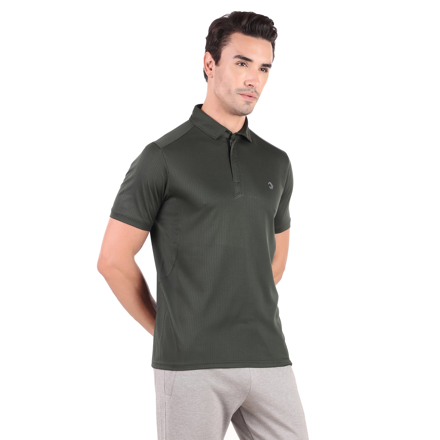POLO ZIPPER OLIVE