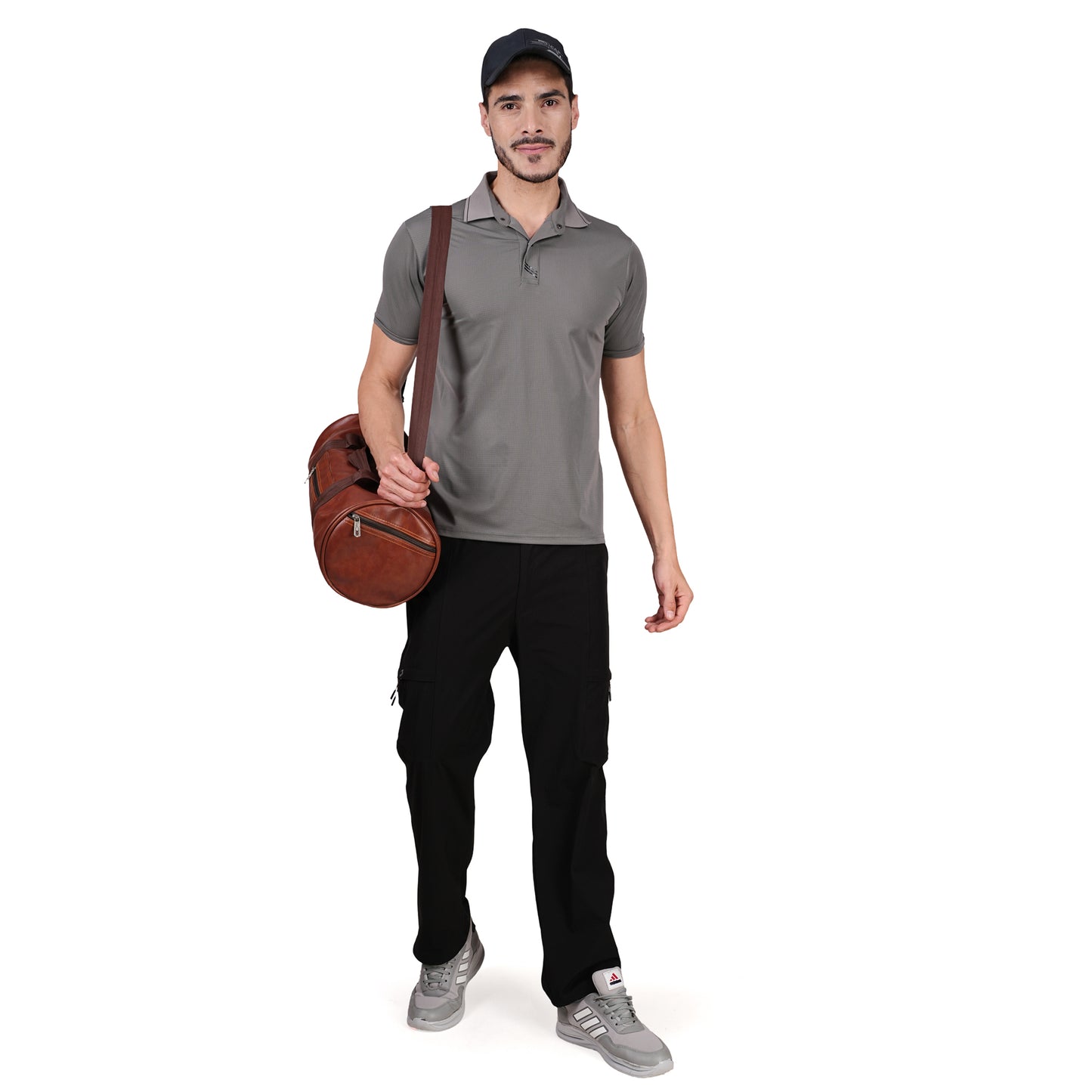 DRY ACTIVE POLO TEE M GREY