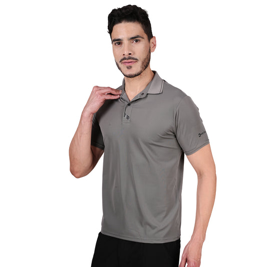 DRY ACTIVE POLO TEE M GREY