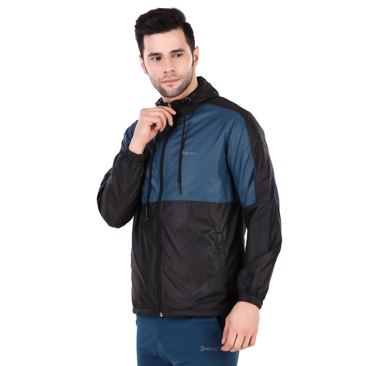Wind Cheater Black & Blue